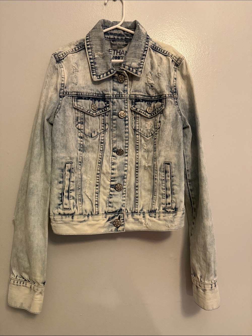 Bethany Mota Faded Light Blue Denim Jacket
